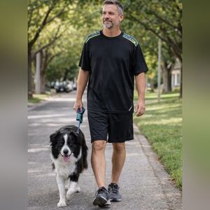 NWT PBX Pro Men's Athletic Black T With Green And Blue Accents Size Large